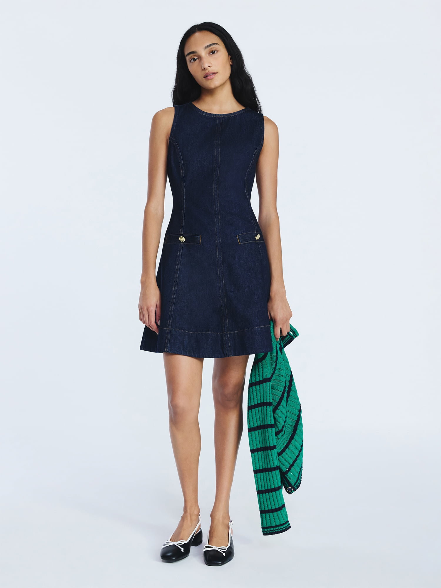 Alternative view of Women's and Women’s Plus Sleeveless Denim Mini Dress