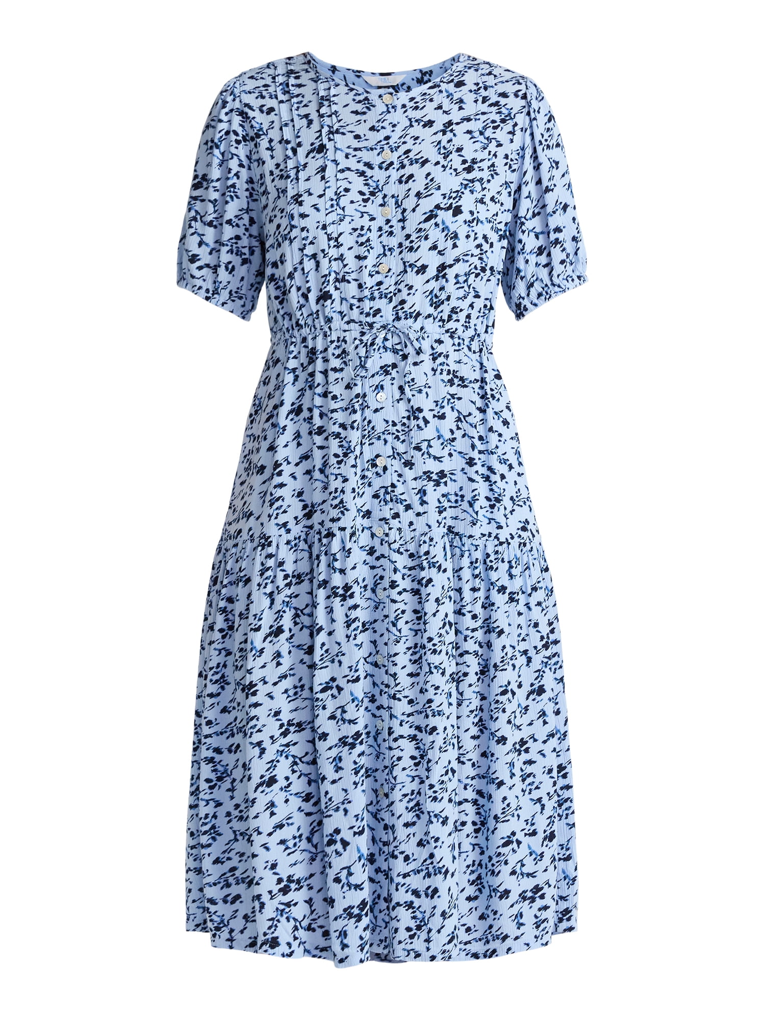 Women's Midi Shirtdress with Short Sleeves - Image 4