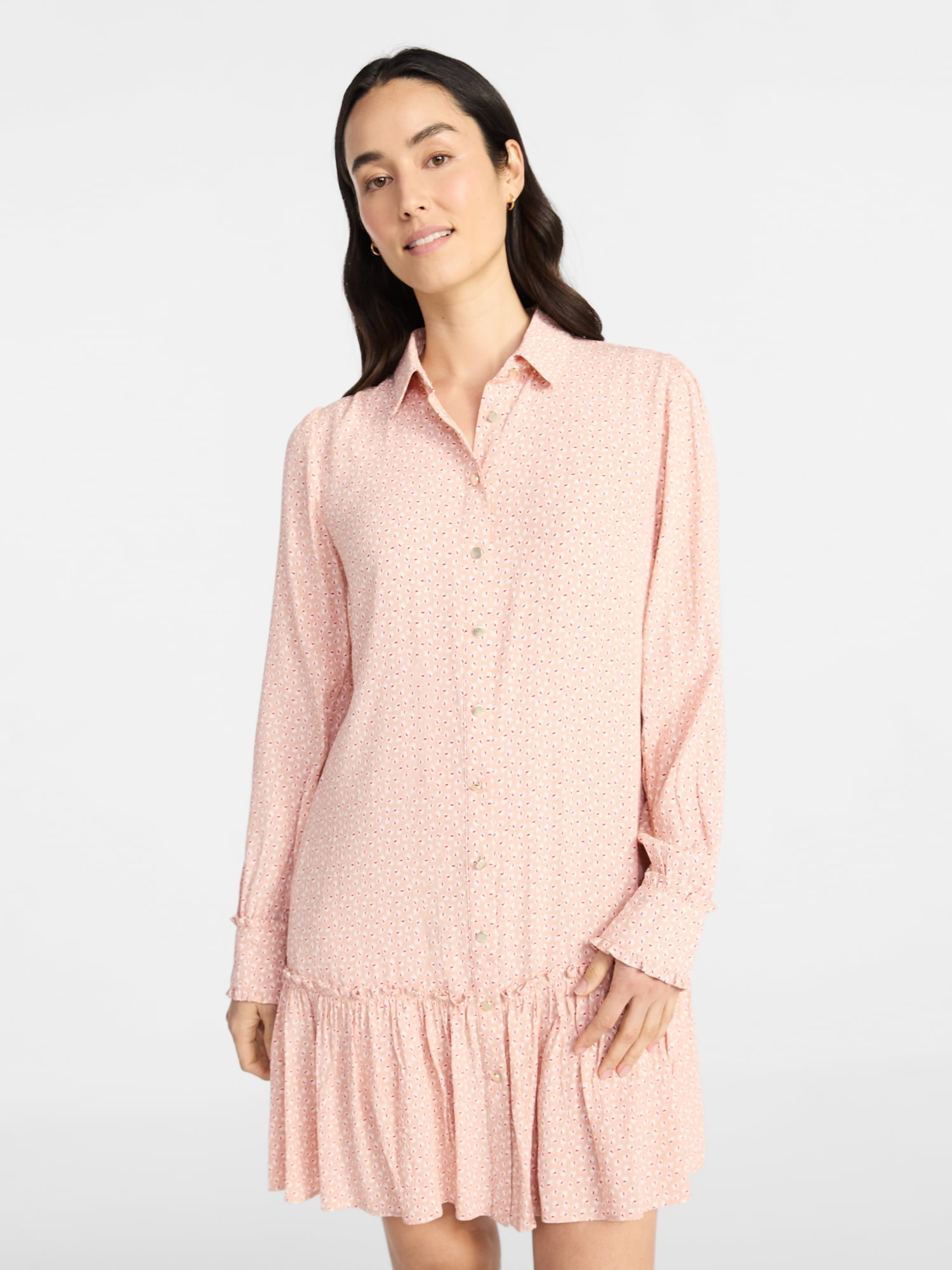 Women's Ruffle Mini Shirtdress - Image 7