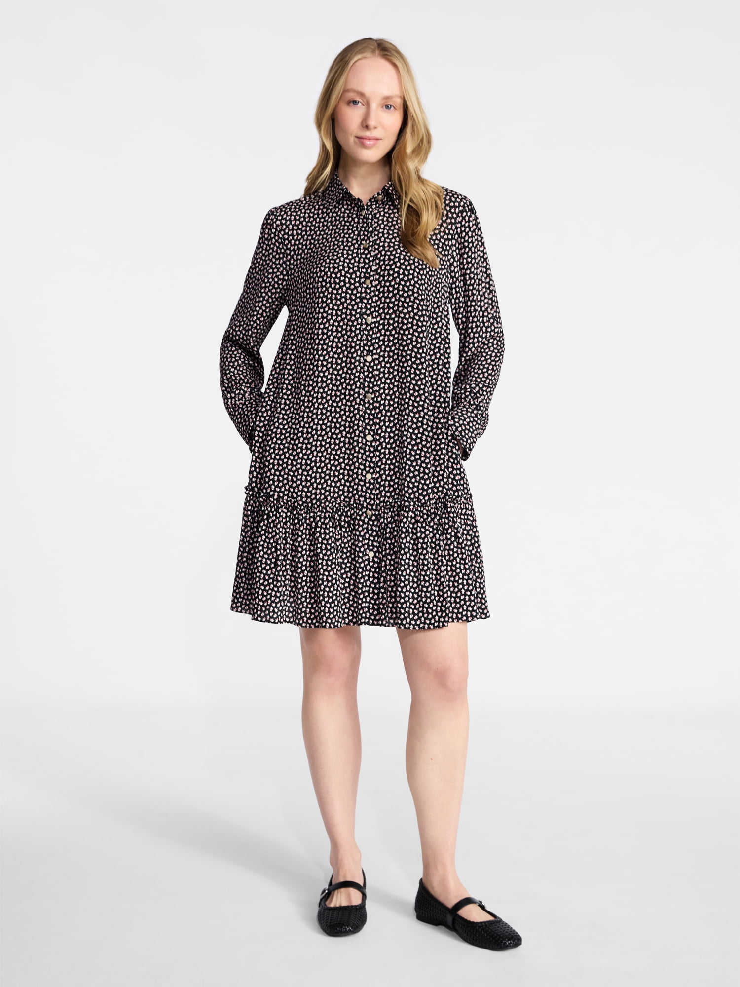 Women's Ruffle Mini Shirtdress - Image 3