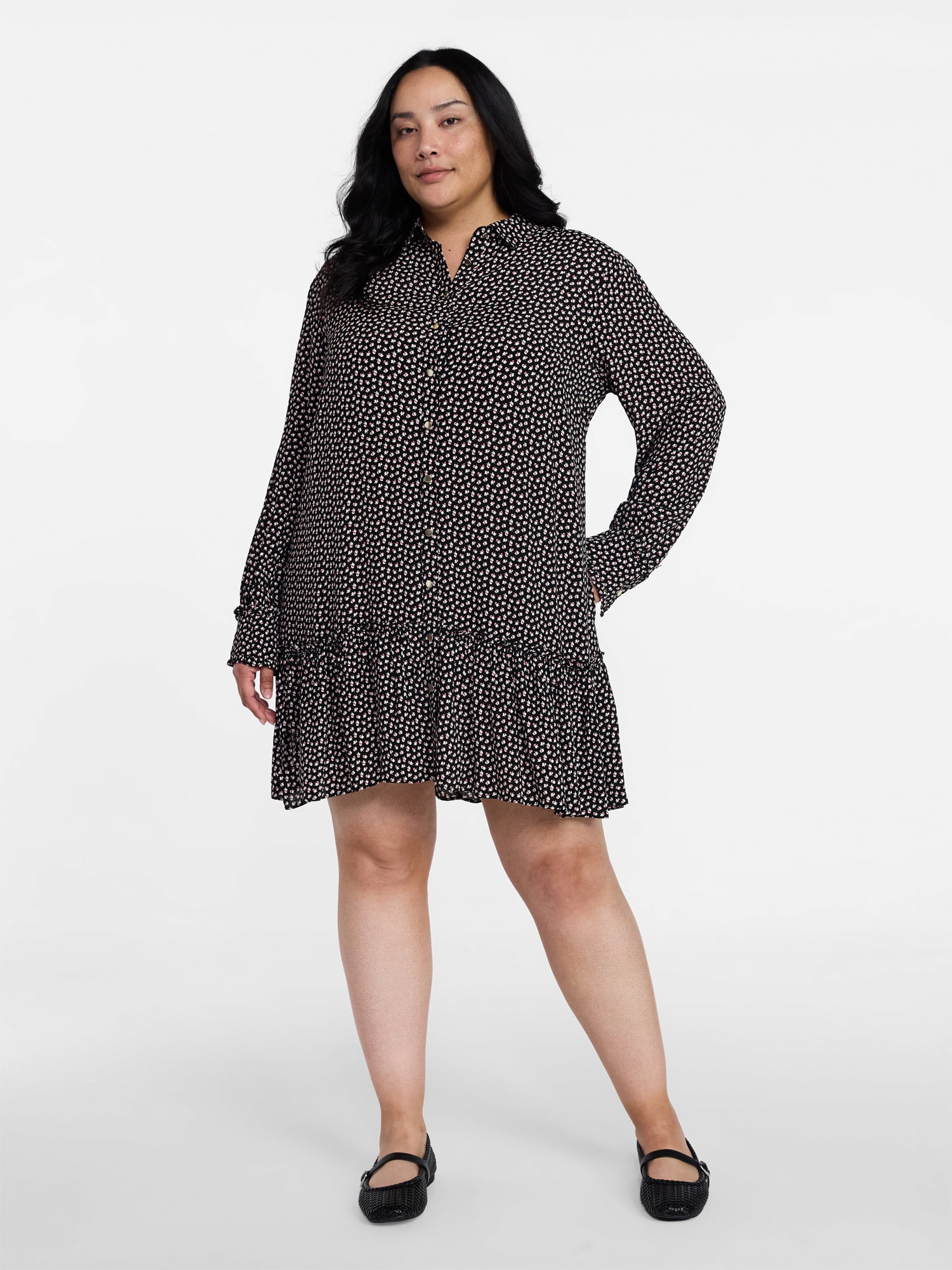 Alternative view of Women's Ruffle Mini Shirtdress